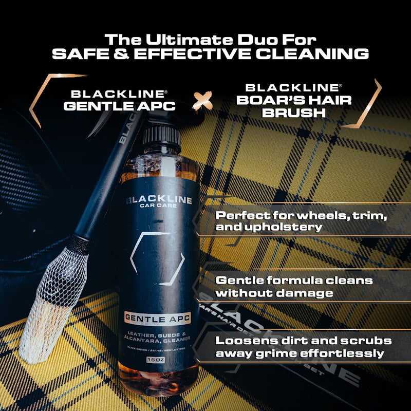 Blackline Car Care - Gentle APC - Streak free total Interior Cleaner and Protectant, Safe for Cars, Motorcycles & More. 16 fl oz leather upholstery cleaner - interior car fabric cleaner, GTL001