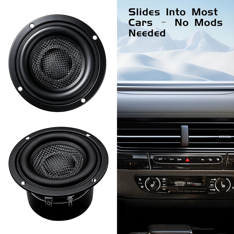Dynamic 3inch Subwoofer Speakers, Fiberglass, 4ohm, 25w Power, Low Frequency Glass Fiber Woofers