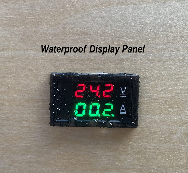  [AUSTRALIA] - bayite Volt Amp Meter, DC 5-100V 100A Waterproof Dual Display Current Voltage Meter, Digital Mini Ammeter Voltmeter Gauge with Hall Effect Sensor Current Transformer