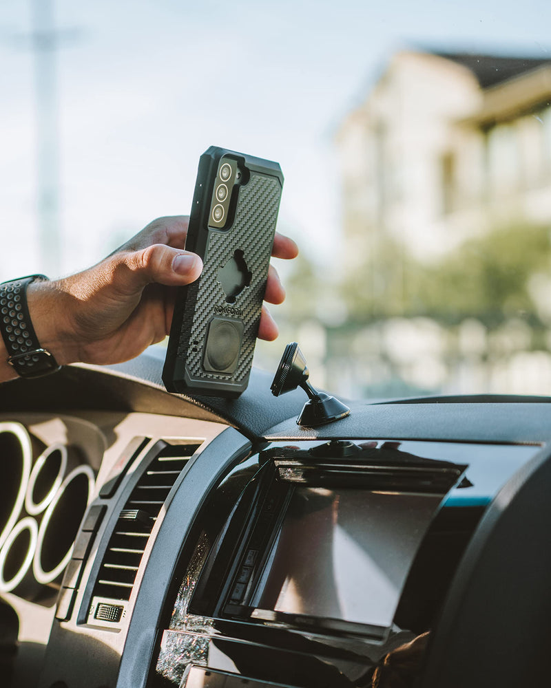 Rokform - Galaxy S22 Ultra 5G Rugged Case + Swivel Dash Phone Mount for Car, Truck, or Van