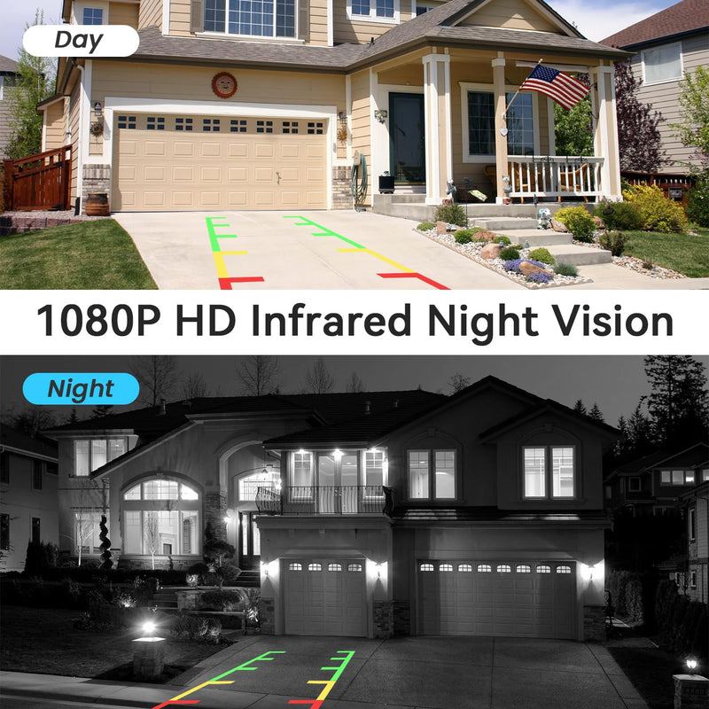 FEISIKE Backup Camera, 1080P IR Night Vision with Monitor, Easy Setup Plug-Play Rear View Camera, 150 Degrees Wide Angle, IP68 Waterproof, 4.3" Display for Car Truck SUV 4.3 inch