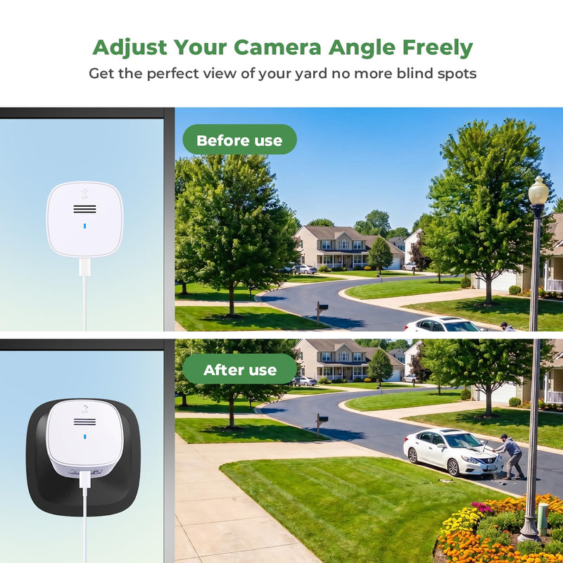 No Reflection Window Camera Mount – 4-Way Adjustable (Up/Down/Left/Right Tilt), Damage-Free Installation, （Not Magnetic, Works on Windows & Glass, Girafit, vebiliki, WYZE Window Camera