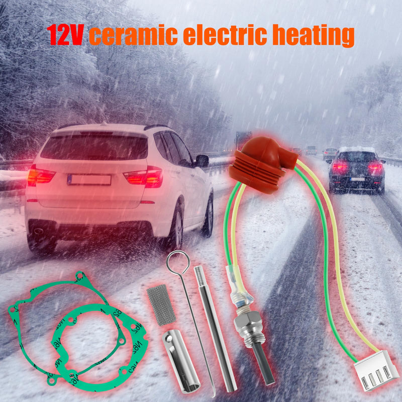 5PCS Air Diesel Heater Plug Service Kit,Glow Plug Repair Kit,12V 2KW 5KW 8KW Ceramic Glow Plug Air Diesel Parking Heater Part with Removal Fitting Tool for Parking Heaters