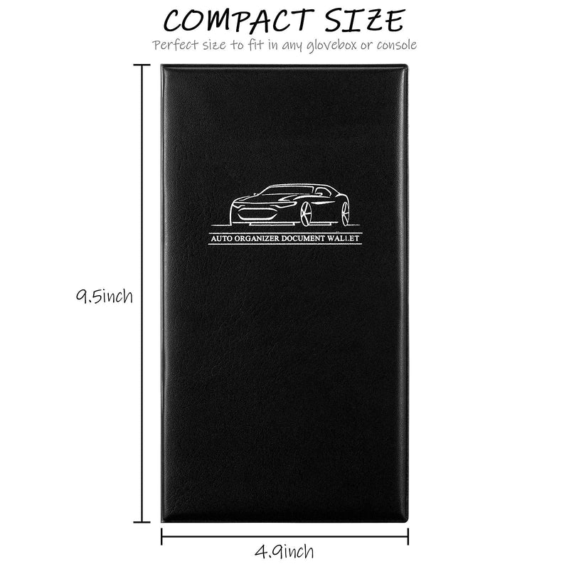 4 Pcs Car Registration and Insurance Card Holder, Automobile Essential Documents Wallet, Glove Box Oganizer for Car, Auto, Trailer, Truck (Brown, Red, Black, Blue) Brown, Red, Black, Blue