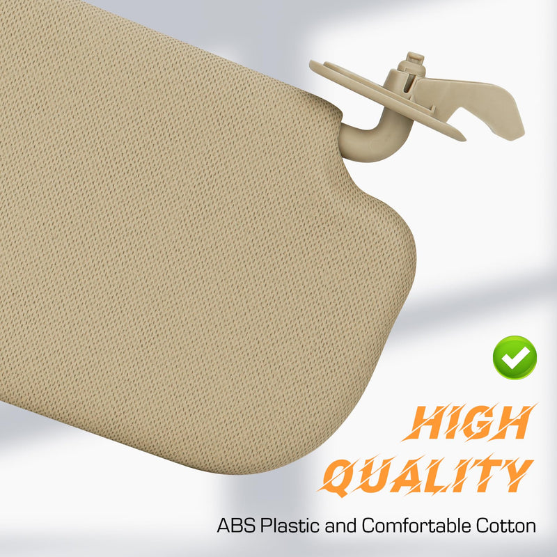 Beige Driver Left Side Sun Visor Replacement Compatible with 2011 2012 2013 2014 2015 Hyundai Elantra Replace 852103X000TX Beige
