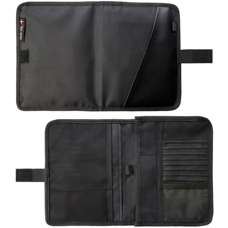 Glove Box Compartment Organizer - Car Document Holder - Owner Manual Case Pouch - Vehicle Storage Wallet for Registration & Insurance Card - Premium Auto Paperwork Holder - Log Book included - Black 1 Pack