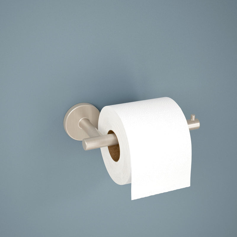 Delta Single Post Toilet Paper Holder | Stainless Steel | Wall Mount | Trinsic Bathroom Accessories Brilliance Stainless Steel 3.31 x 7.00 x 3.31 inches