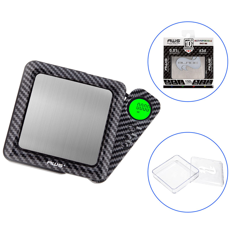 American Weigh Scales Blade Series (Black) Limited Edition Carbonfiber Digital Pocket Scale Carbon Fiber150 Gx 0.01 G