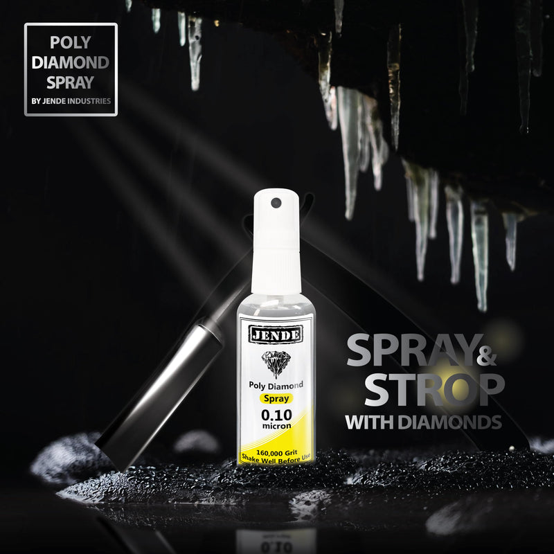 Jende 0.10 Micron Poly Diamond Stropping Spray 50ml |Custom Formulated for Knives & Razors