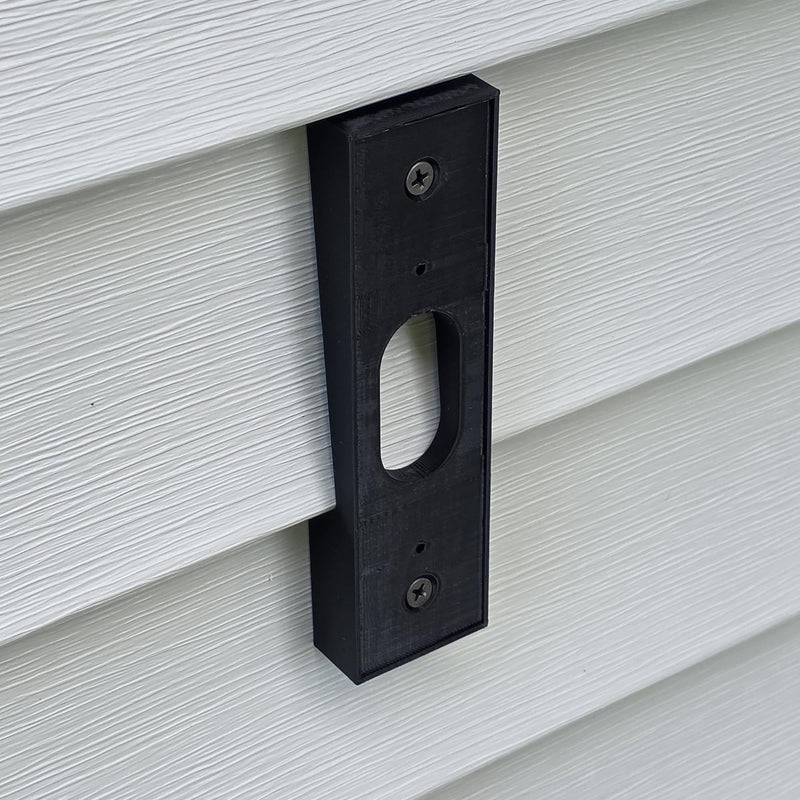 Vinyl Siding Mounting Bracket Compatible with Ring Battery Doorbell (Newest Retinal Models) Battery Doorbell 2K, Plus 2K & Pro 4K 3D Printed (4" Standard Vinyl Siding)