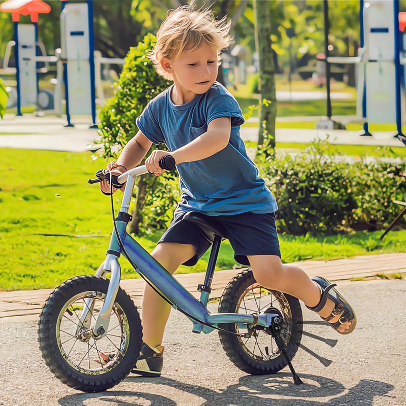 Kids Bike Kickstand Fits 12 14 16 18 20 Inch Bicycles, Aluminum Alloy Kickstand for Kids Bike with Anti-Slip Pad, Universal Fit for Mountain Road Bikes Black For 16 inch wheel