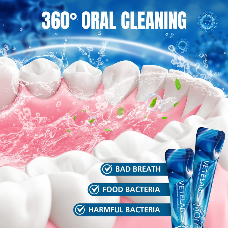 Portable Travel Size Mouthwash Packets - TSA-Approved Mini Mint Mouthwash for Adults, Alcohol & Fluoride-Free Oral Care for Air Travel, Dates & Office, 60 Individually Wrapped 0.4oz Packs 0.41 Fl Oz (Pack of 60)
