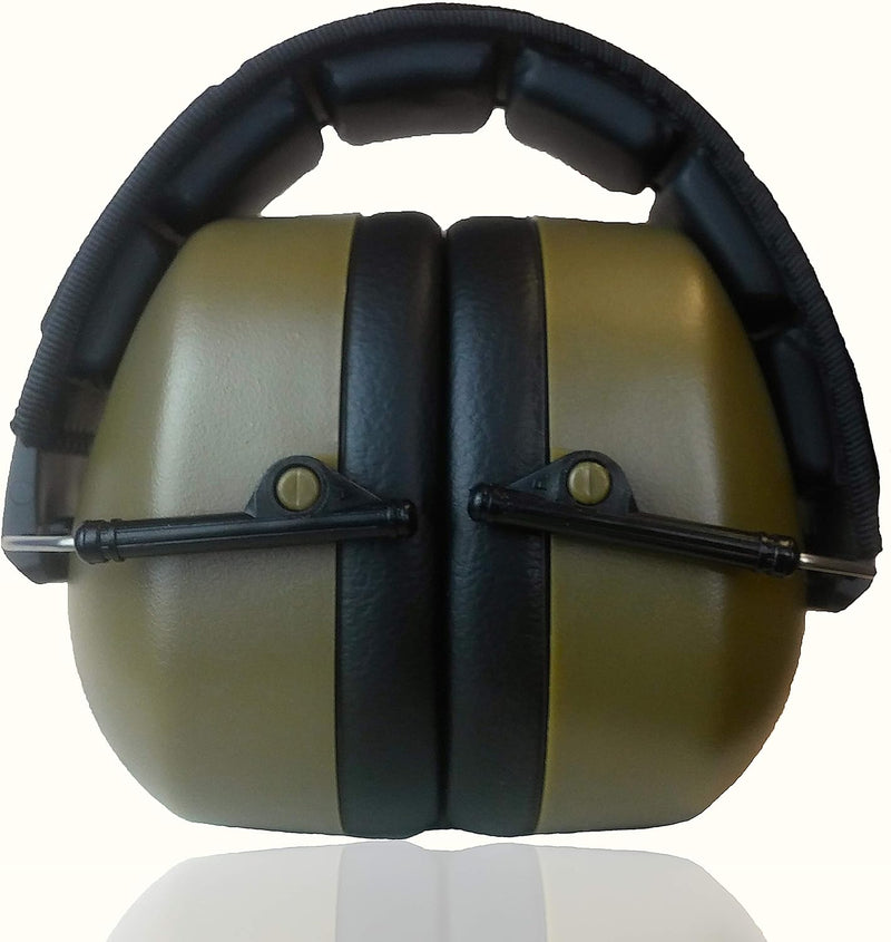 FRIEQ 37 dB NRR Sound Technology Safety Ear Muffs with LRPu Foam for Shooting, Music & Yard Work Green