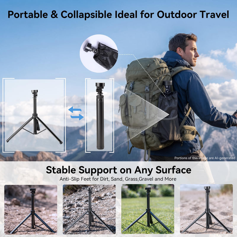 Starlink Mini Tripod Stand, Foldable Mini Mount for 2025 Starlink Mini | 16.14 Inches Portable Starlink Mini Tripod Mount with Carrying Bag, Anti-Slip Feet & Wide Stable Base for Camping/ Outdoor