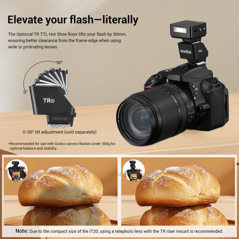 Godox iT20-N Ultra-Compact Camera Flash - Upgraded from iM20 with TTL Function & Magnetic Accessories, 45g Lightweight, 700+ Flashes, 1.5s Recycling, USB-C Charging, Compatible with Nikon Cameras Godox IT20-N