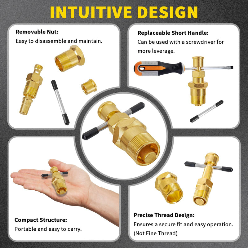 Olive Remover Puller for NPT 1/2 Inch and 3/4 Inch Compression Sleeve Puller Tool, Not Damage The Brass Pipe,Professional Plumber Ring Removal Tool Ferrule Puller NPT 1/2" & NPT 3/4"