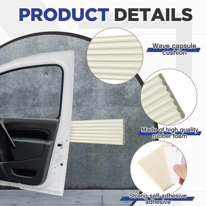  [AUSTRALIA] - Garage Wall Protector 3.15in x 10ft Self-Adhesive Rubber Bumper Protectors for Car SUV Doors Anti-Scratch Wall Guard Waterproof Garage Wall Protector Strip for Garage Walls Car Doors,White