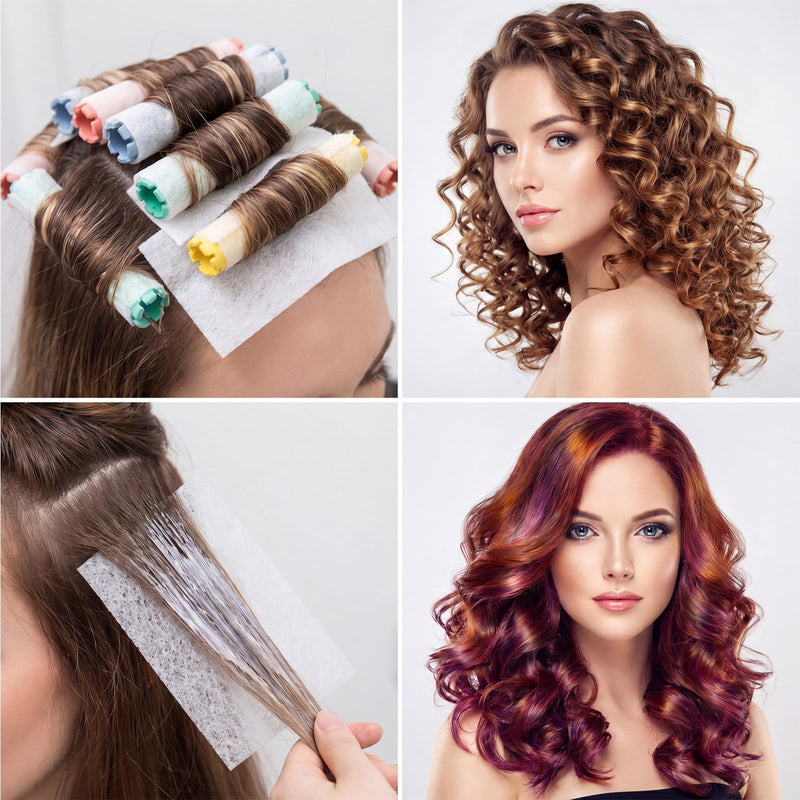 Perm Paper for Hair 150 Pcs Perm Roller Paper Disposable(3.5 x 2.4'') | High-Temperature Resistant Salon Perms Papers for Cold Hot Styling