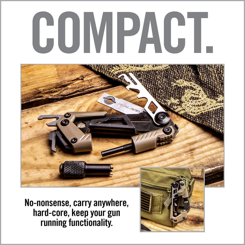 Real Avid Gun Multi Tool CORE: Tactical Rifle Tool & EDC Tools, Gun Accessories & Utility Tool Kit for Gun Maintenance, Includes Carbon Removal Tool & Front Sight Adjuster, 15