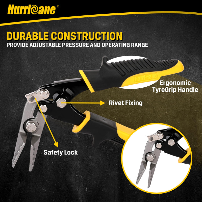 HURRICANE 3 Inch Offset Hand Seamer, Sheet Metal Bending Pliers for Roofing, Siding, HVAC, and Metalwork Applications