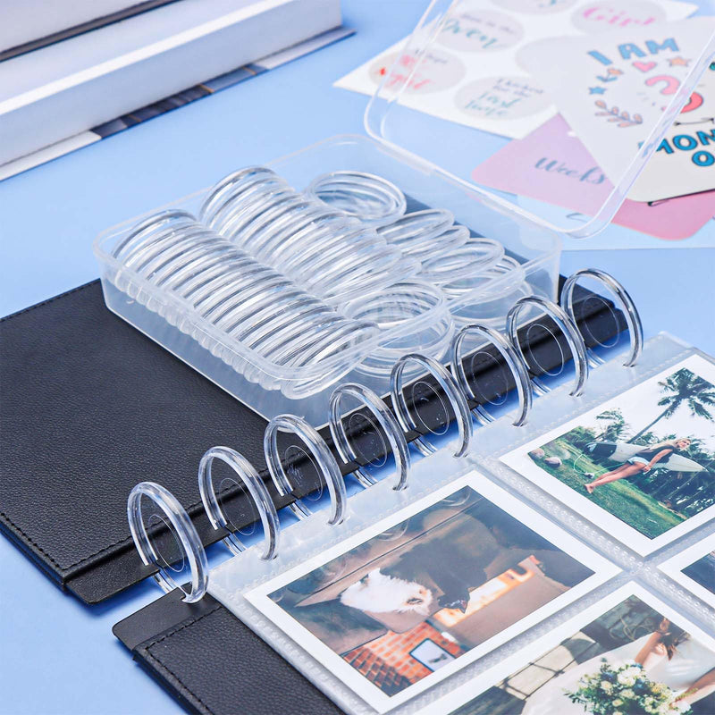 NatSumeBisics 50 Expansion Discs Notebooks Planner Disc, Clear DiscBound Discs with Box Holder 1.5" Mushroom Rings DIY Notebook Binding System Accessories (1.5“) 1.5“ Discs