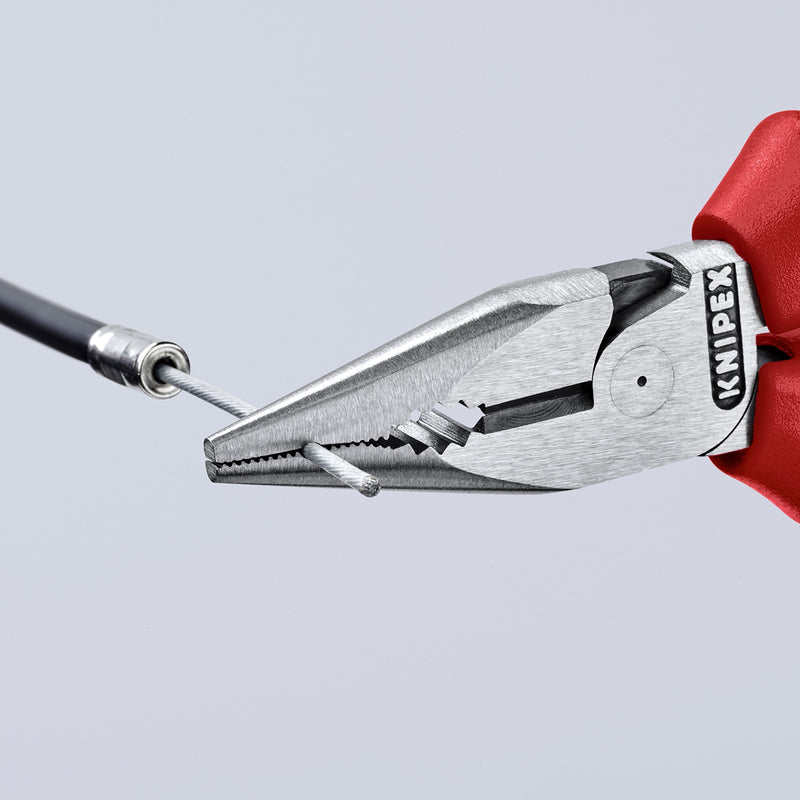 Knipex Tools 08 21 145 6" Needle Nose Combination Pliers, Plastic Coated Handles