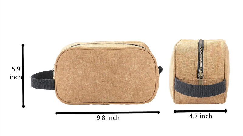 Heavy Duty 16 OZ Waxed Canvas Tool Bag, Multi-purpose Tool Pouch Tote Bags (Khaki) Khaki