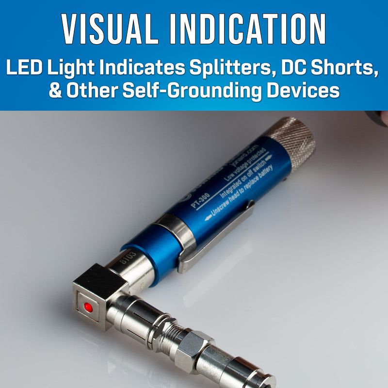 Jonard PT-300 Voltage Protected Coax Cable Wire Tracer Pocket Continuity Tester & Toner with Audible Beep and LED
