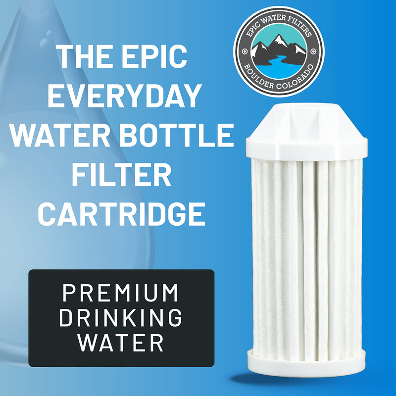 Epic Everywhere Bottle Filter Complete Filter | 1-Pack | 75 Gallon Total Life | 3-4 month Supply | Compatible with all Epic Water Bottles | Replaces Everyday and Outdoor (Cartridge Single) Cartridge Single