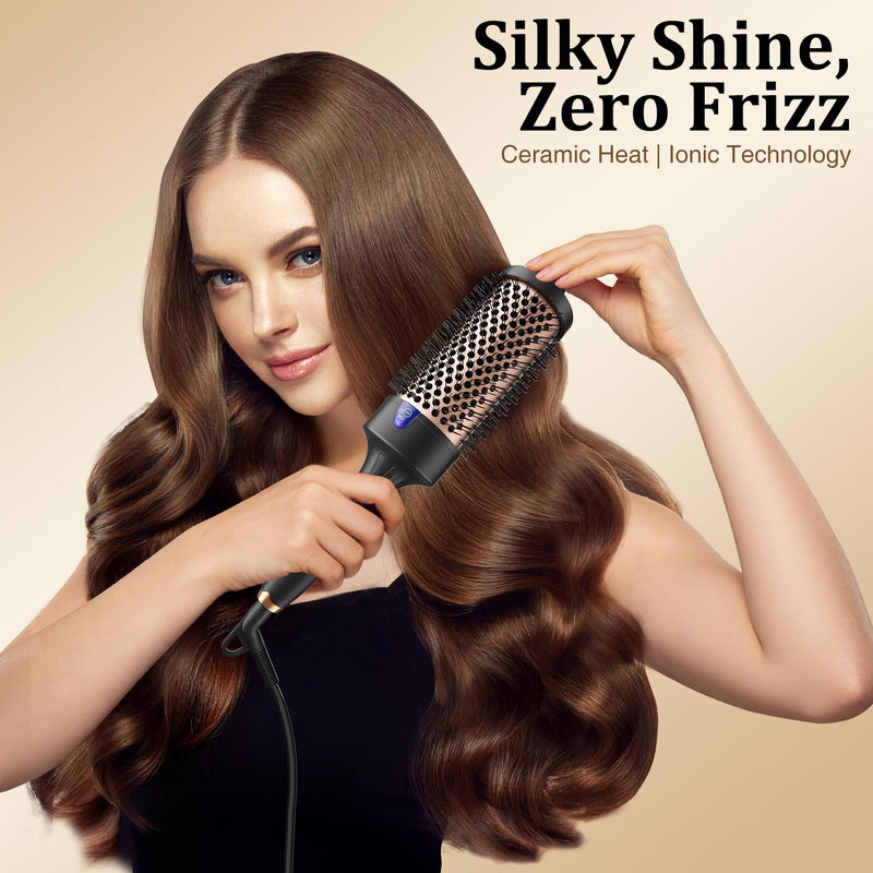 Thermal Brush 60MM, Heated Round Brush, Curling Brush | Extra-Large Barrel Hot Brush for Voluminous Big Curls & Waves, Fast Heating & 160° to 220°, Tourmaline Ceramic