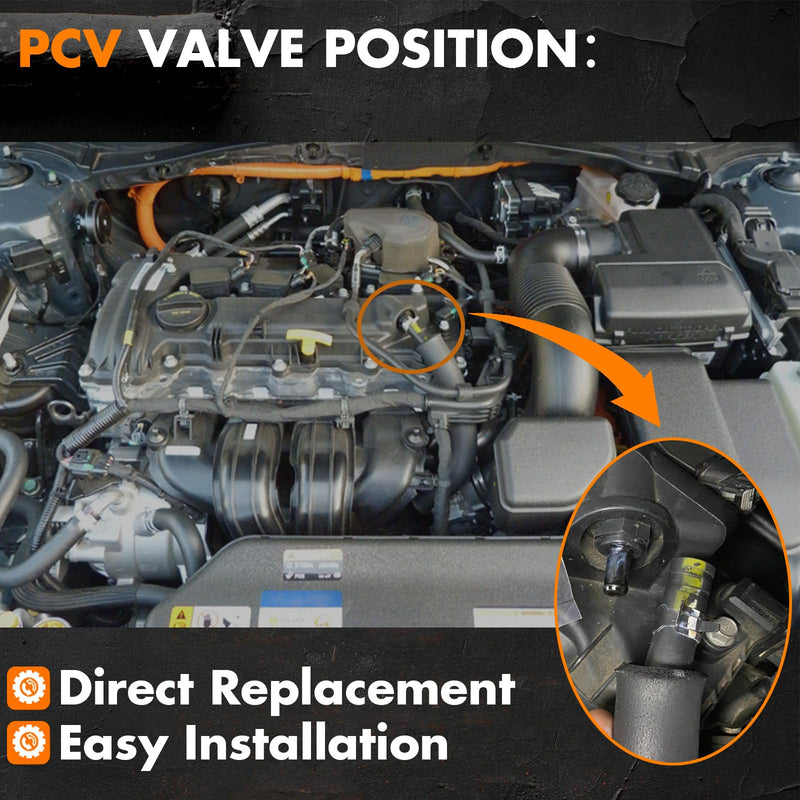 PCV Valve 26740-2G000 045-0404 Compatible with Hyundai kia Genesis Elantra Sonata GT Genesis Coupe Kona Santa Fe Tucson Forte Soul Optima Rondo Seltos Sorento 1.6L 1.8L 2.0L 2.4L 3.3L PCV490