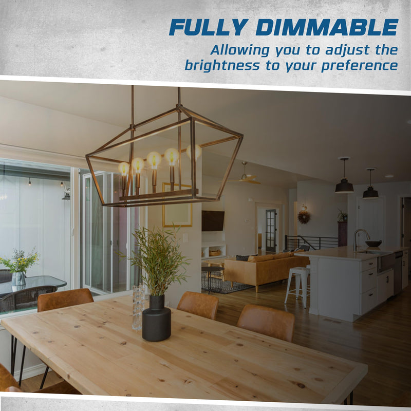 Decorative Light Bulb (6-Pack) 5.5 Watt G25 LED Filament Bulb E26 Medium Base (40W Equivalent) 3000K Warm White, 500 Lumens, Dimmable, Cut Glass Clear Decorative Light Bulbs Pack of 6