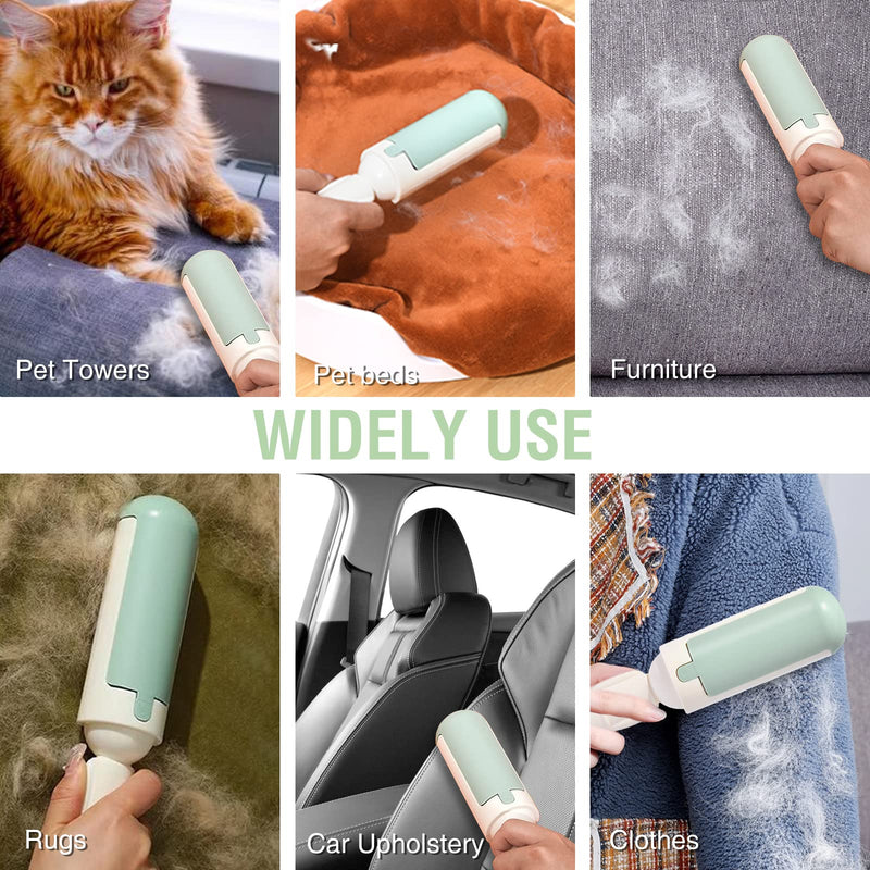71Nmly 2pcs Pet Hair Remover Roller,Reusable Animal Hair Remover Brush,Pet Fur Remover for Dog Cats,Easy to Clean Fixed Areas Pet Fur for Bedding,Sofa,Carpets, Furniture, Clothes etc Red+Green