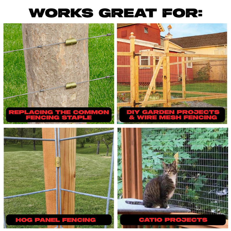 Cat's Claw Fasteners 75 Pieces 1.5" for Hardwoods | Replaces Fence Staples Installs Quickly with Power Drill - No Hammer Needed | Durable & Stronger Than Standard Fencing Staples Easy Install (75 PCS) 1.5"