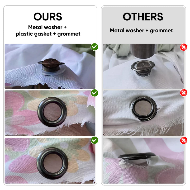1 inch Grommets.RUSTPROOF Solid Brass Eyelets Refill for Grommet Tool. Use for Clothes Fabric Canvas Banner.12 Sizes is aviliable(1"/25.4mm/100sets/Black) 1"/25.4mm/100sets/Black