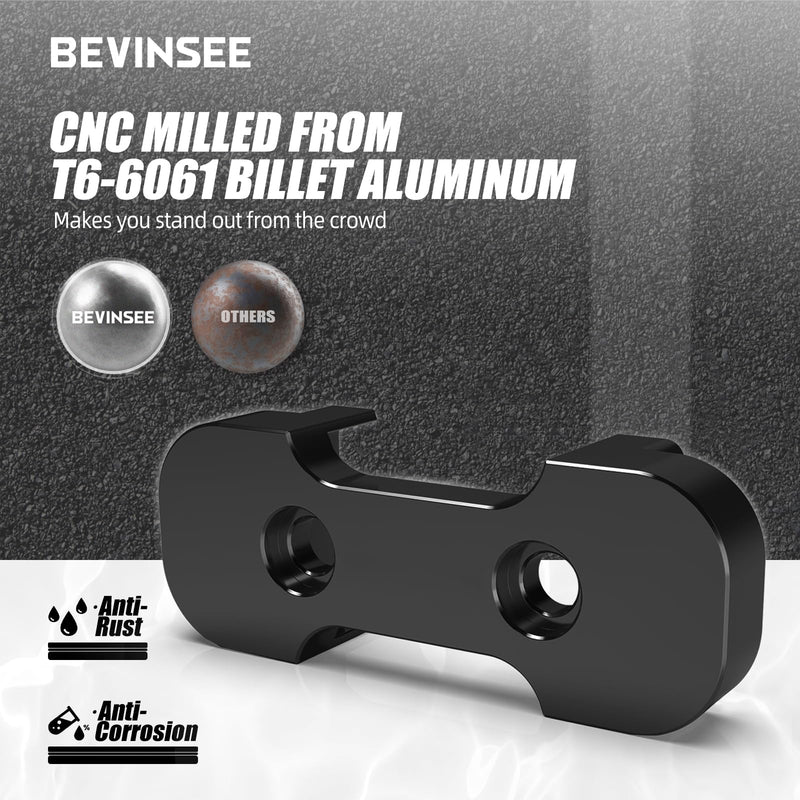 Bevinsee Transmission Mount Insert Compatible with Audi B9/B9.5 A4/A5 Allroad 2.0t TFSI S4 S5 SQ5 3.0t TFSI Billet Aluminum Black
