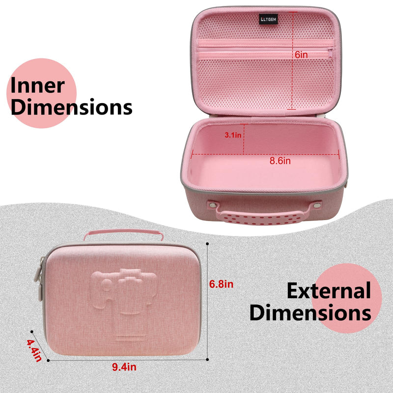 Small Camera Case Bag for Canon EOS Rebel T7/R50//R100 DSLR Camera Pink | Hard Carrying Travel Case for Canon EOS Rebel T7/R50//R100/R6 Mark II/R8/R6 Mark III/R50 V/T6/R10/R5 Mark II DSLR SLR Camera Small