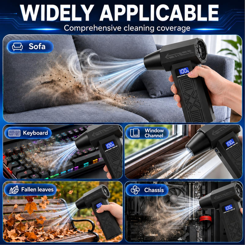 YUHENG Air Duster,Electric Rechargeable Blower for PC,Keyboard,Car and Home | blasts dust,no installation required,interchangeable nozzles, portable, gamers, drivers, photographers,office use