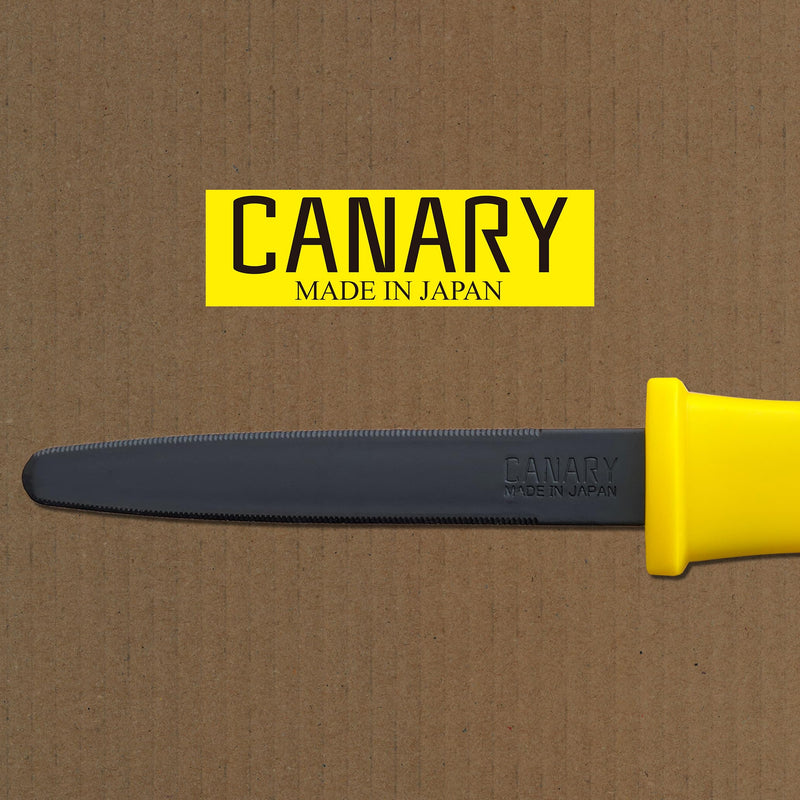 CANARY Cardboard Cutter with Non-Stick Coated Blade - 7.5" Box Cutter Utility Knife for Breaking Down Boxes & Opening Packages - Made in Japan, Yellow (Bulk 5-Pack) 5 PCS