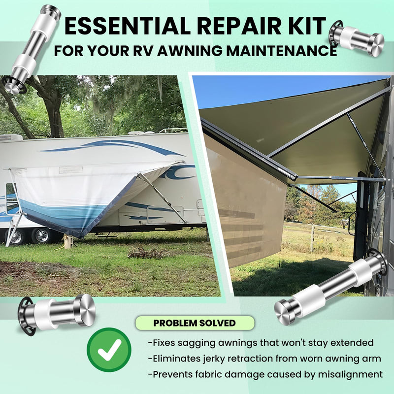 Power Awning Arm Repair Pin Kit Fits for Power Rv Camper Trailer, RV Awning Parts W/Spacers Kit, Equivalent to Part 431840 540900 43184,436366 Awning Arm Repair Pins