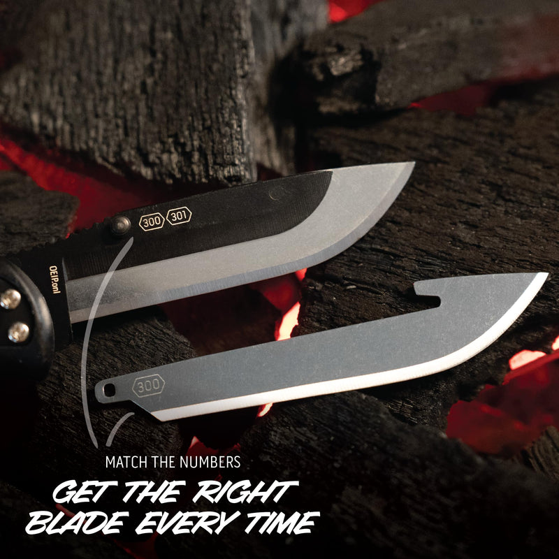 OUTDOOR EDGE Onyx EDC 3.5" Folding Pocket Knife – Replaceable Blade System with 27 Razor-Sharp Blades, Pocket Clip & Lockback Safety - Everyday Carry Knife for Outdoorsmen, Hunters & DIY Tasks 3.5" Onyx (27 Blades)