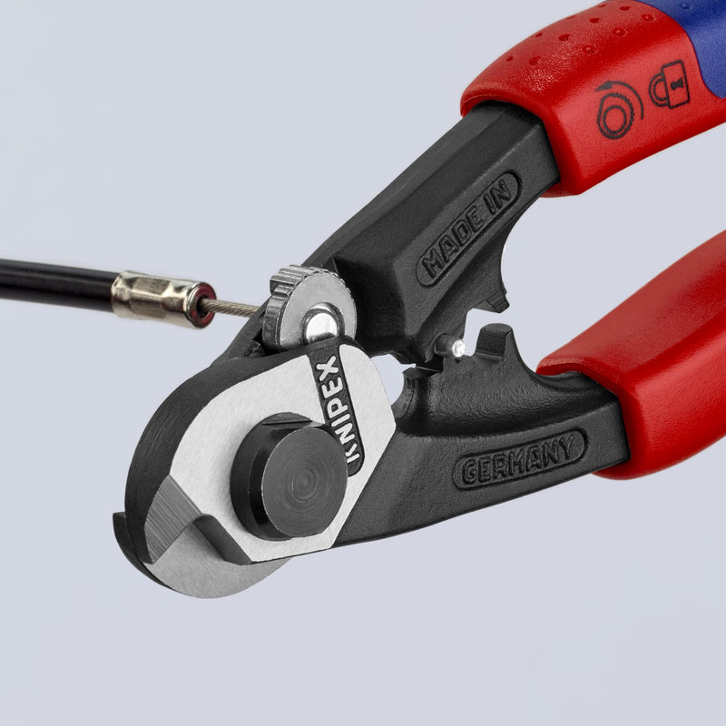 KNIPEX Tools - Wire Rope Cutters, Multi-Component (9562190), 7 1/4-Inch, Comfort Grip