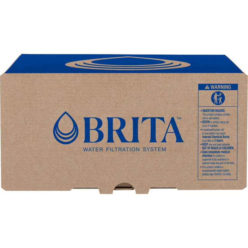 Brita Small 6-Cup Water Filter Pitcher with BritaPlus Filter, WQA NSF/ANSI Certified, Reduces 2X Contaminants vs. Standard, Removes Chlorine Taste & Odor, Reduces Zinc Copper Mercury, Stone Blue Plus