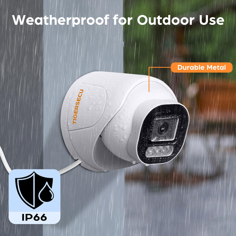 TIGERSECU 5MP Wide Angle Dome Security Camera for TVI, CVI, AHD, CVBS DVRs, Weatheproof for Indoor/Outdoor Use, Hybrid 4-in-1 with OSD Switch (Power Supply and Coaxial Cable Sold Separately) 1