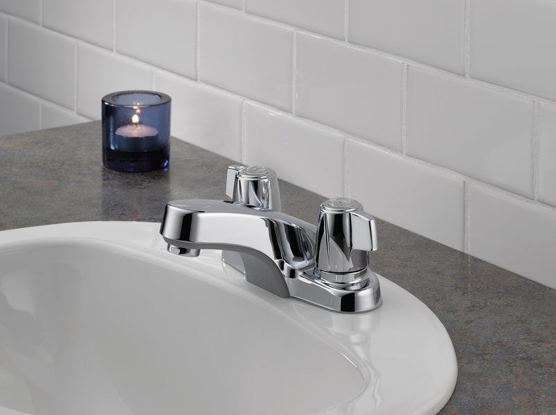 Peerless Delta Faucet Peerless P241LF Classic Two Handle Bathroom , Chrome