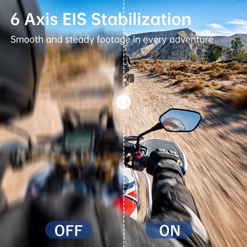 4K Action Camera 20MP Touch Screen WiFi EIS 131FT Waterproof | Dual touch screens, 170° wide-angle, 5X zoom, remote control. For snorkeling, biking, helmet. 2 rechargeable batteries.