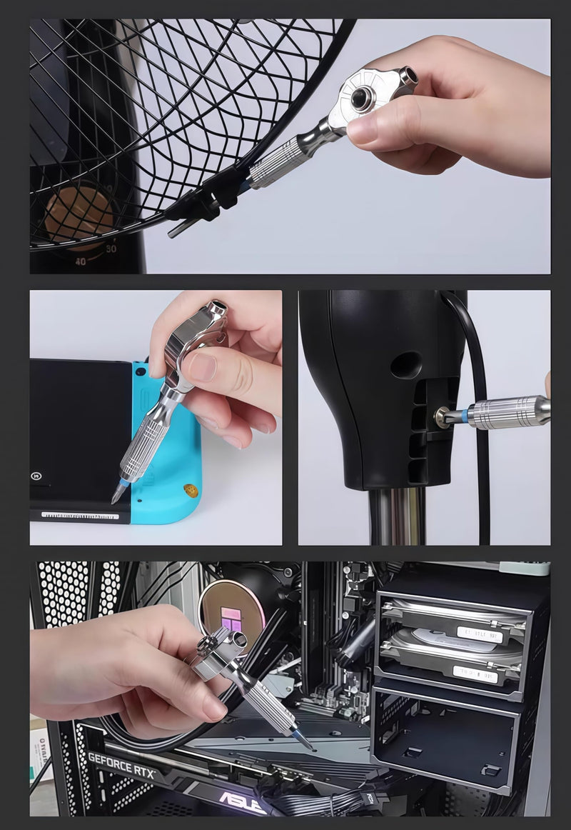 Magnetic Precision Screwdriver Set 39 in 1, Alloy Tool Steel, Multi Bit Magnetic Drive Kit with Detachable Ratchet Handle, Portable Compact Sturdy Tool Case for Furniture Electronics Bicycle