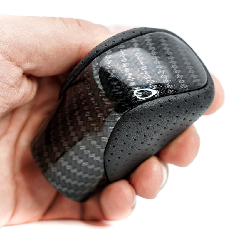 Gear Shift Knob Shifter for Lexus ES GS GX is NX RC RX 200t 300 350 3450h 450hL 350L (Punched Black Leather/Carbon Pattern) Punched Black Leather / Carbon Pattern