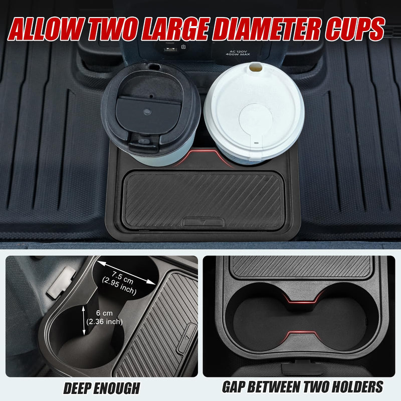 Mabett Trash Can for Ford Maverick 2025 2024 2023 2022, Multi-Function Maverick Accessories, Trash Bin with Cup Holder, Extra Rear Storage Box