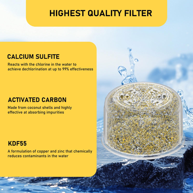 4 Pack Shower Head Filter Replacement Cartridge Compatible with All Canopy Fixed & Handheld Filtered Shower Head, Shower Filter For Hard Water 4 Pack